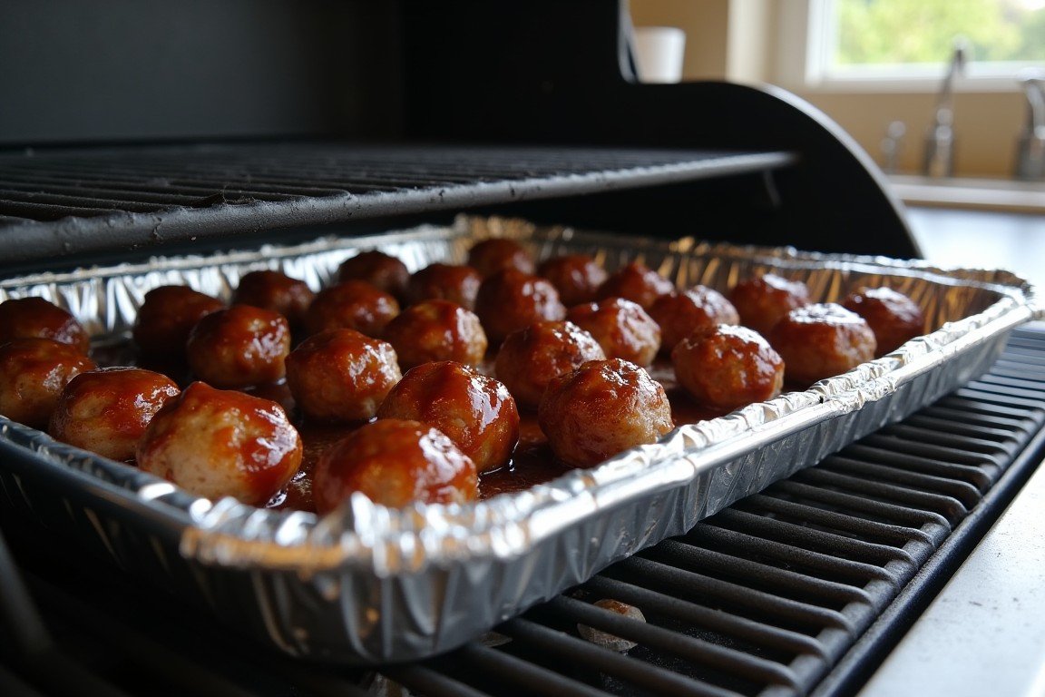 Adding the BBQ Sauce