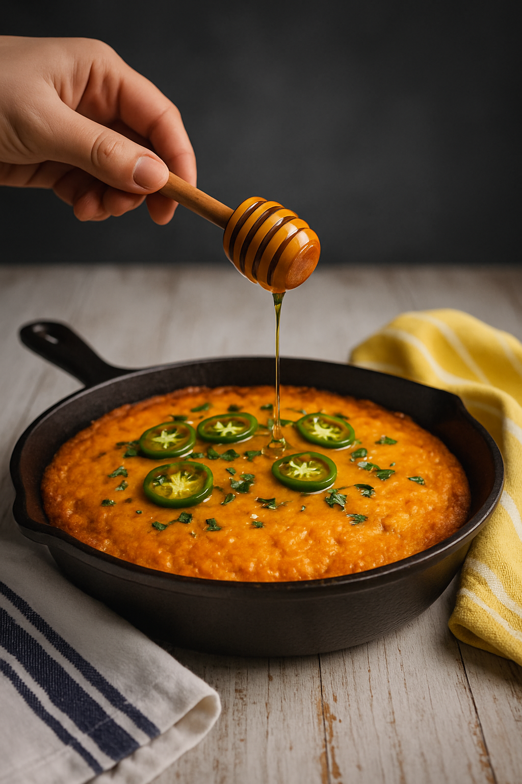 Smoked Jalapeno and Honey Cornbread
