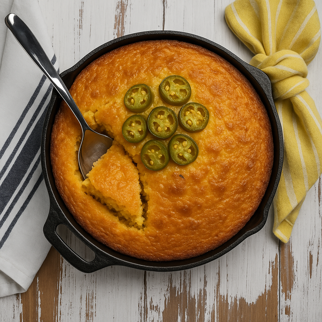 Easy Jalapeño Cheddar Corn Pudding